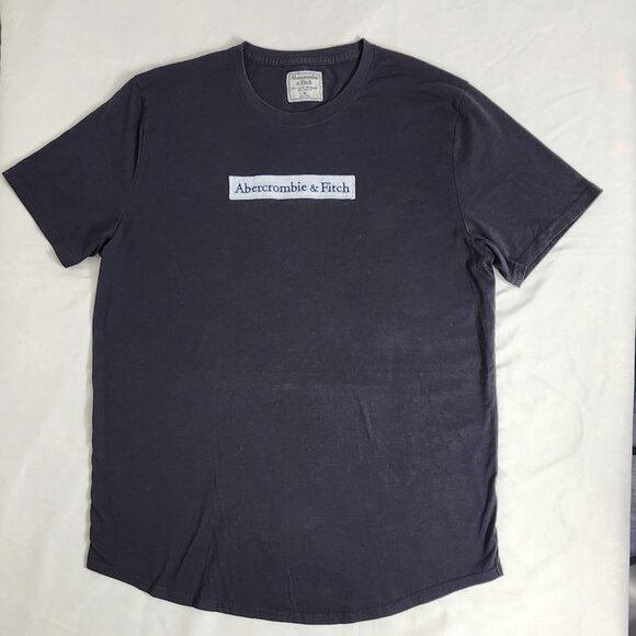 Abercrombie & Fitch Logo T-Shirt Men’s Size XL Gray Short Sleeve Casual Tee - Picture 1 of 6